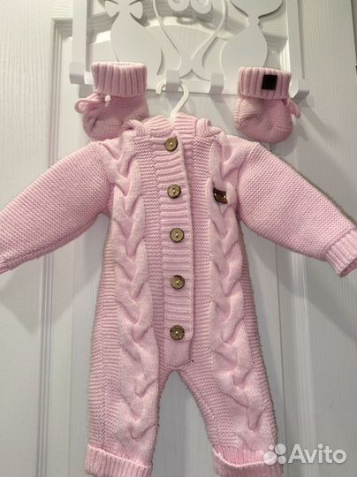 Вязаный комбинезон 56 62