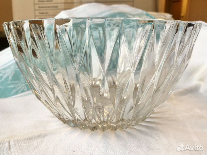 Хрустальный салатник, винтаж, СССР