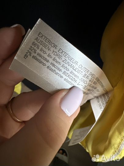 Massimo dutti жакет желтый лен