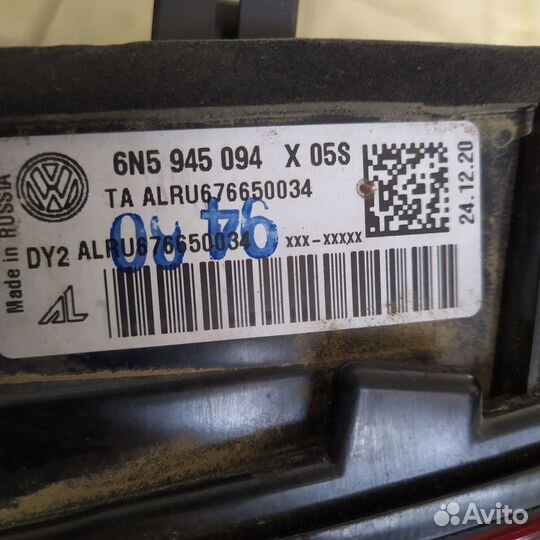 Фонарь крышки багажника правый volkswagen polo 21