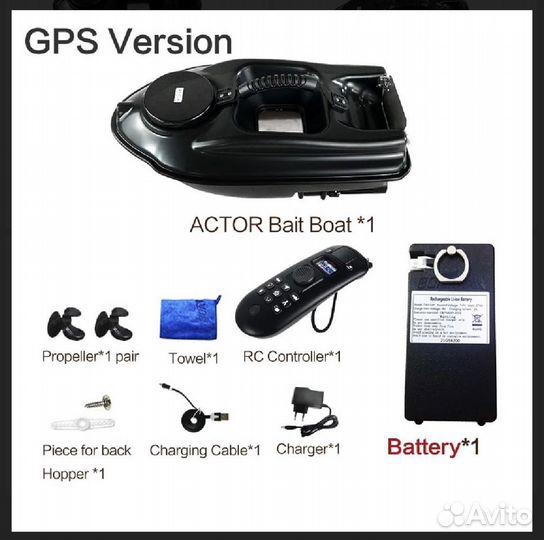 Прикормочный карповый кораблик Boatman Actor GPS