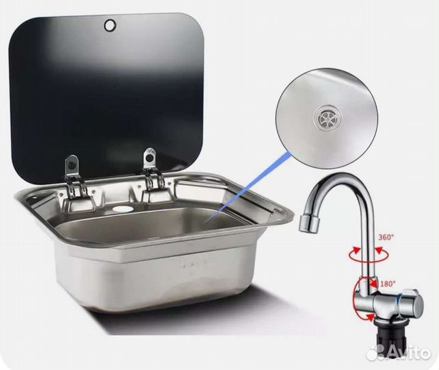 Мойка для автодома/Кемпера 420ммм