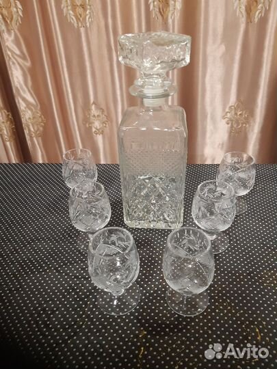 Хрустальный коньячный набор