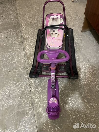 Детские санки снегокат