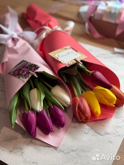 Тюльпаны букет 51шт 101шт