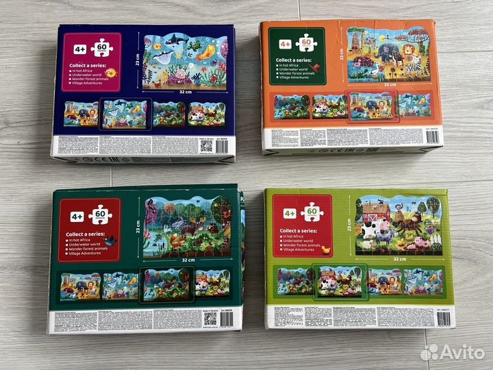 Пазлы детские dodo комплектом