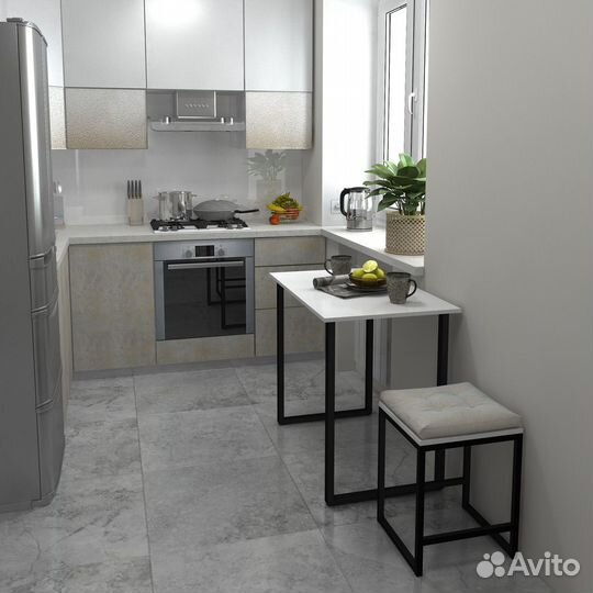 Табурет для кухни segreti loft, белый, стул, лофт