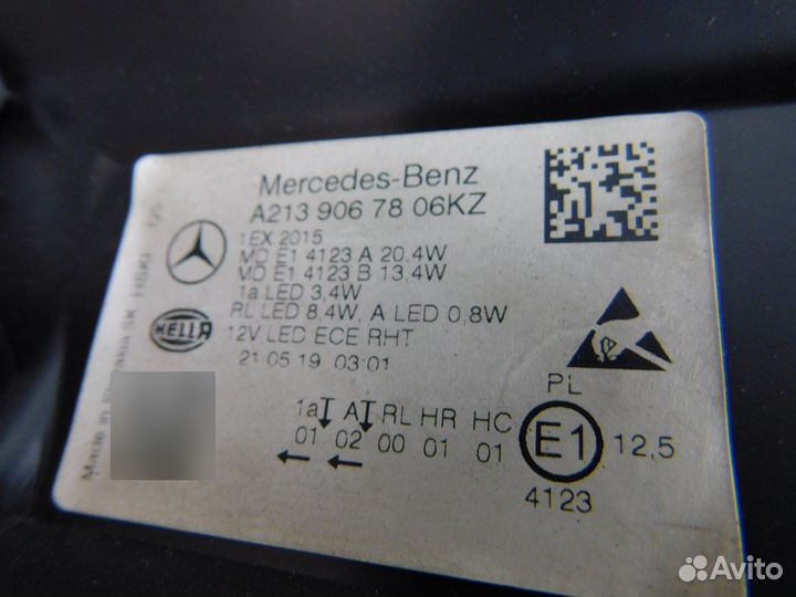 Фара правая Mercedes-Benz E-класс A2139067806KZ