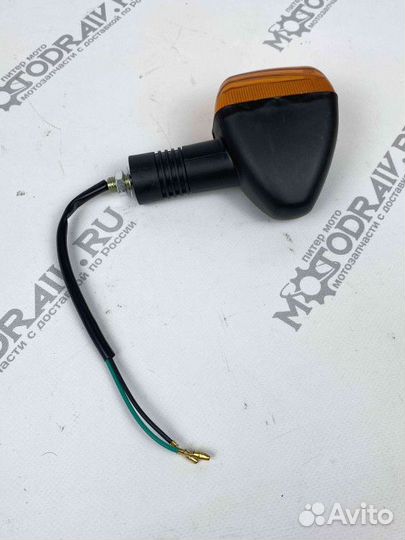 Поворотник Мопед желтое стекло квадратный, компл 4