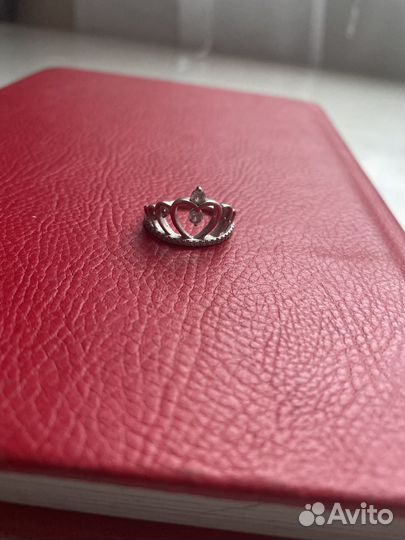 Серебряное кольцо корона