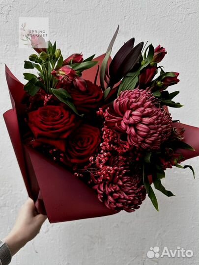 Розы Эквадор кустовые эвкалипт