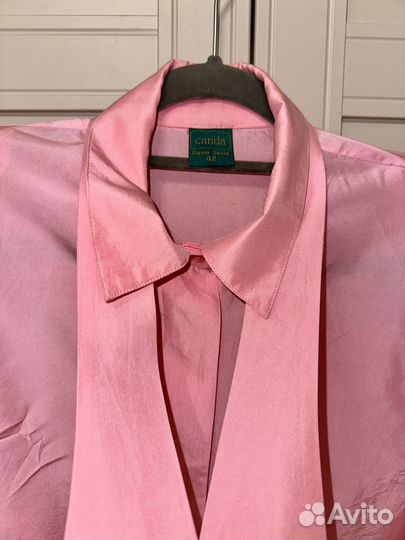 Блузка розовая 48 размер 100% шелк, Голландия