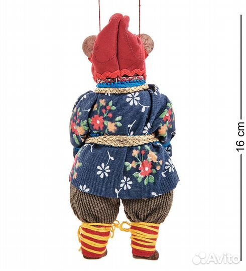 Кукла подвесная Медведь в колпаке с трещоткой A2189089