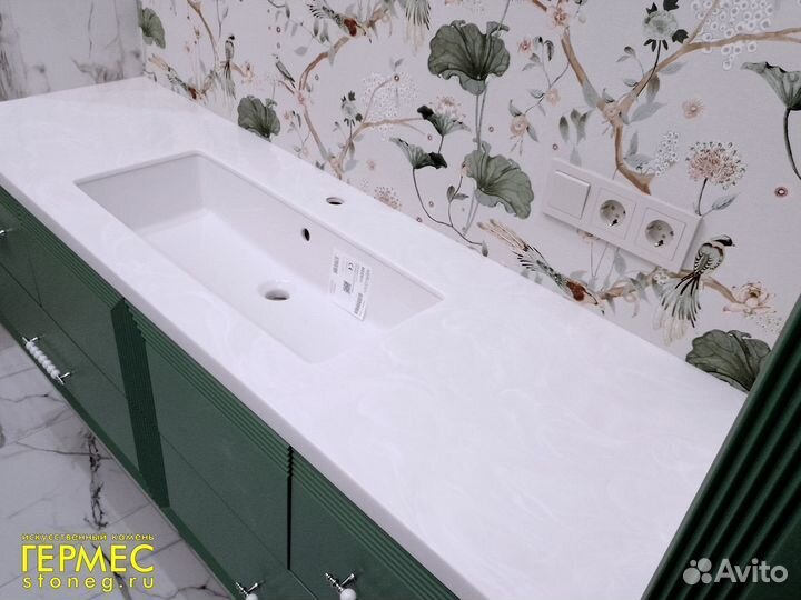 Столешница для ванной из камня m2