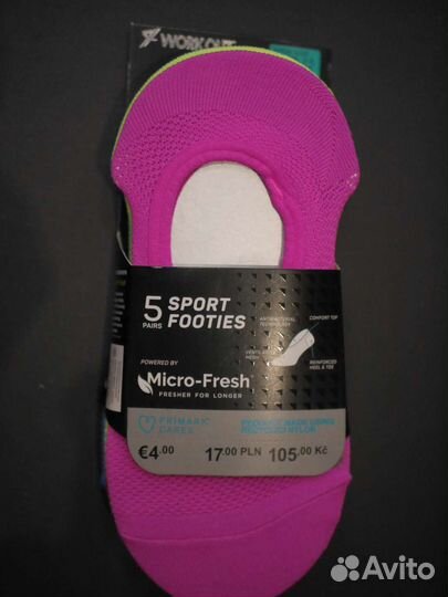 Носки женские новые Primark следки размер 35-38