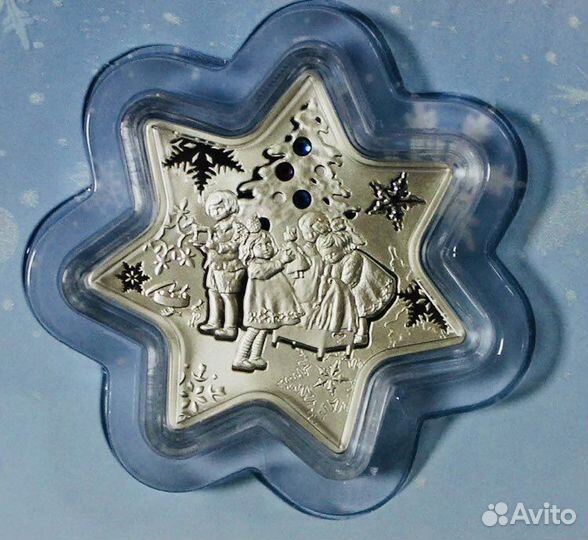 Монета. 1 доллар 2010 год. Рождественская звезда