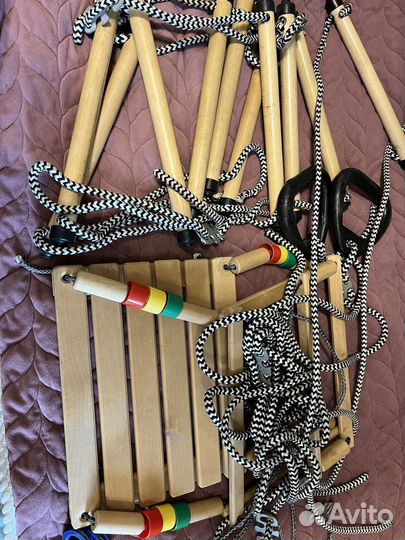 Качели, трапеция, левтница, кольца