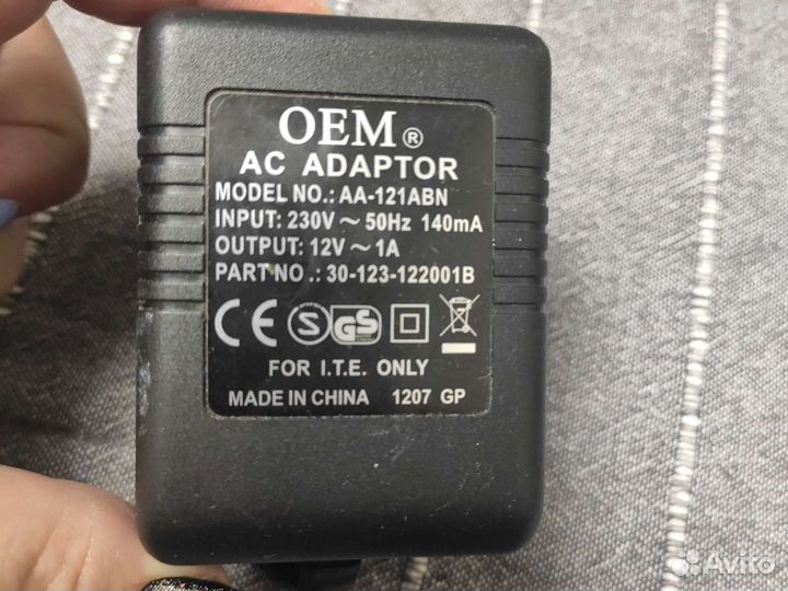 Блок питания 12v,1A кулер видеокарты, провода