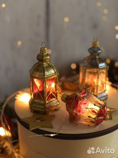 Елочная игрушка фонарь Ирена Irena