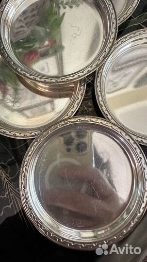 Подставки под стаканы серебрение