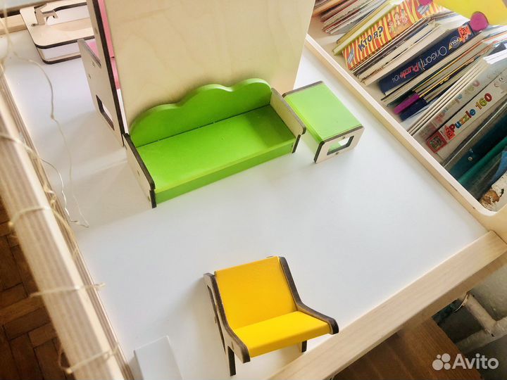 Кукольный домик с мебелью большой