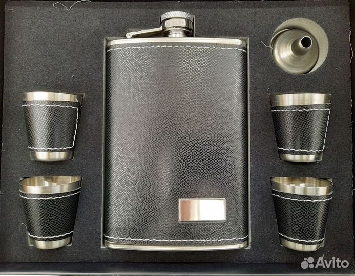 Подарочный набор фляжка, стопки, воронка