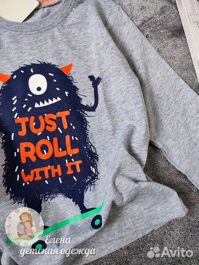 Лонгслив для мальчика 104 110