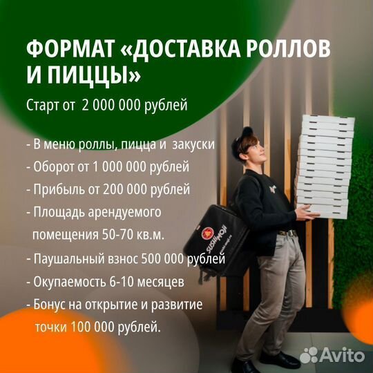 Франшиза доставки роллов