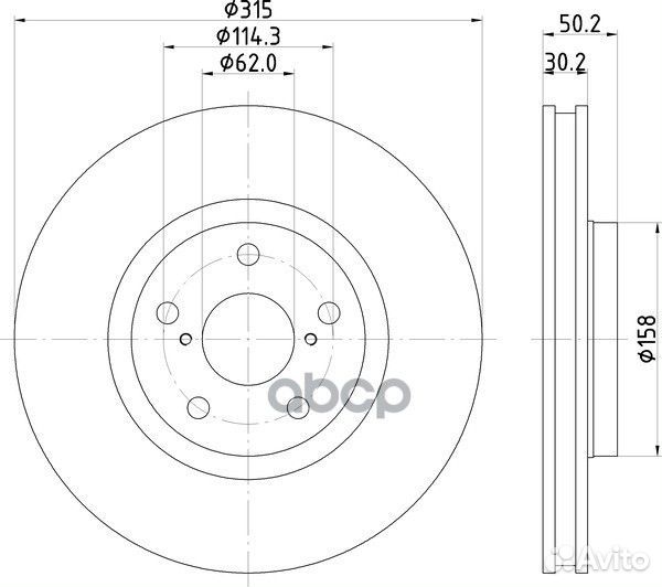 Диск тормозной перед ND1092 nisshinbo