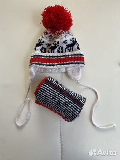 Шапка и шарфик детское