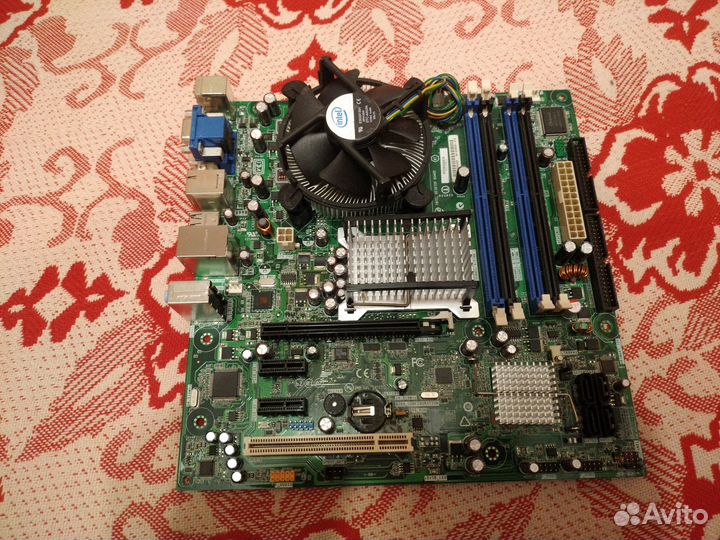 Материнская плата 775 + процессор 1.8 ггц