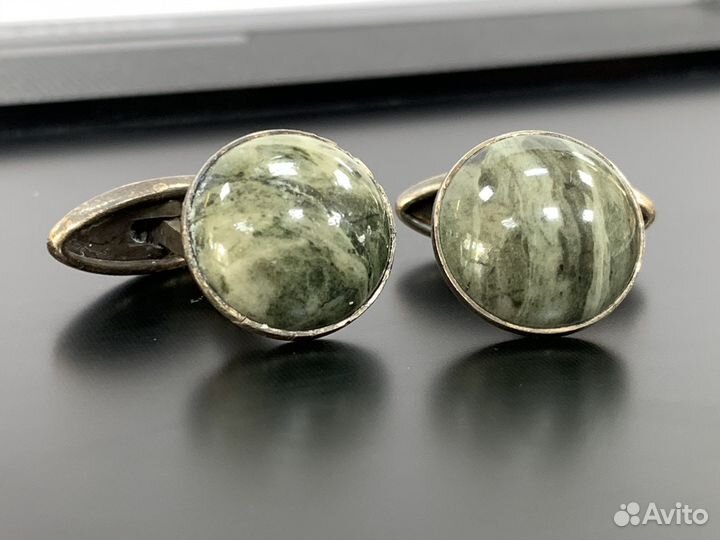 Серебряные запонки СССР, 875 проба