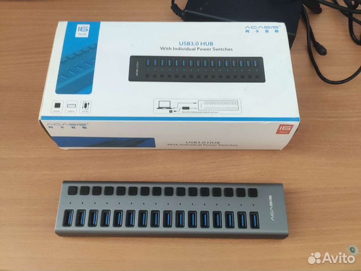 Usb концентратор, хаб Acasis USB 3.0 Hub 16 port