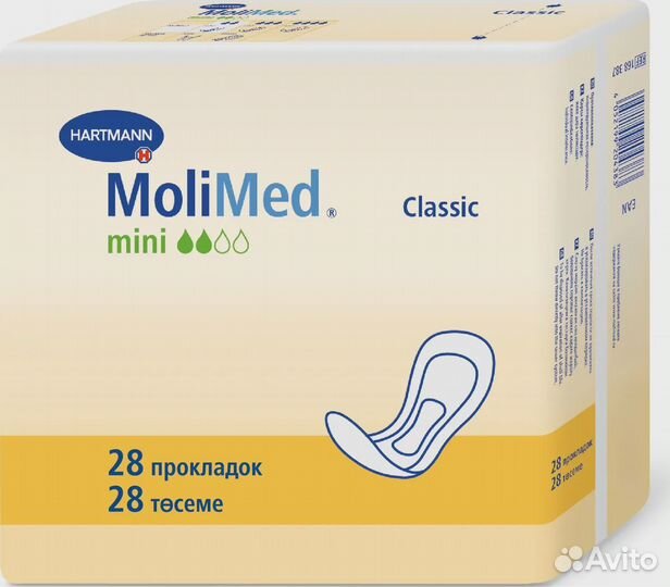 Прокладки урологические для женщин Molimed Classic