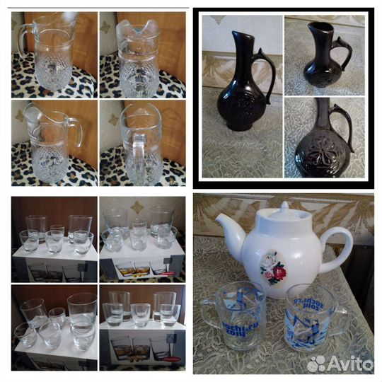 Красивые графины,стопки и заварник(ретро СССР)