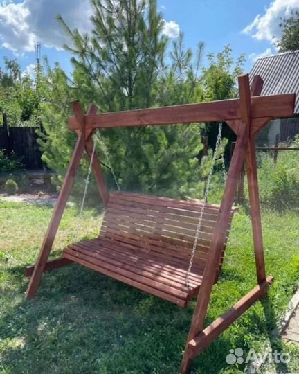 Деревянные качели