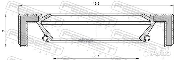 Сальник привода 33.7X45.5X7X7 95GAY35450707C Fe