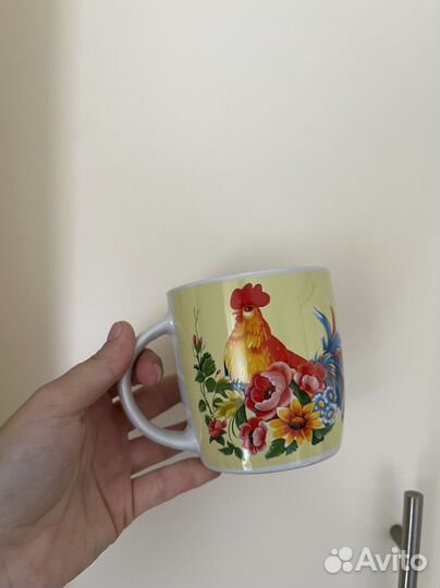 Кружка подарочная с петухом новая