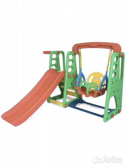 Детская горка с качелями