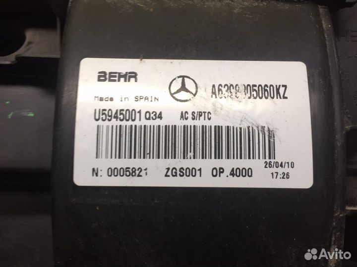 Отопитель сборе(печка) Mercedes Vito Viano w639