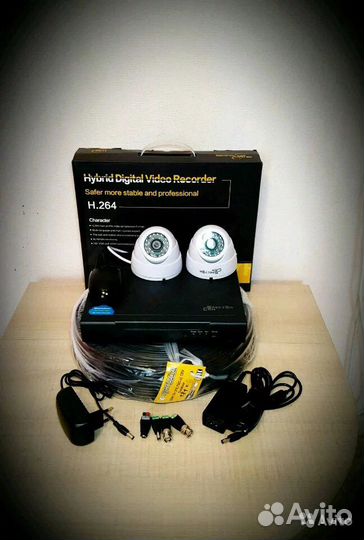 Комплект Видеонаблюдения на 1, 4, 8, 16 камер HD