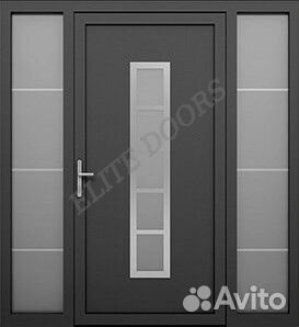 Металлическая входная дверь с боковыми стеклами