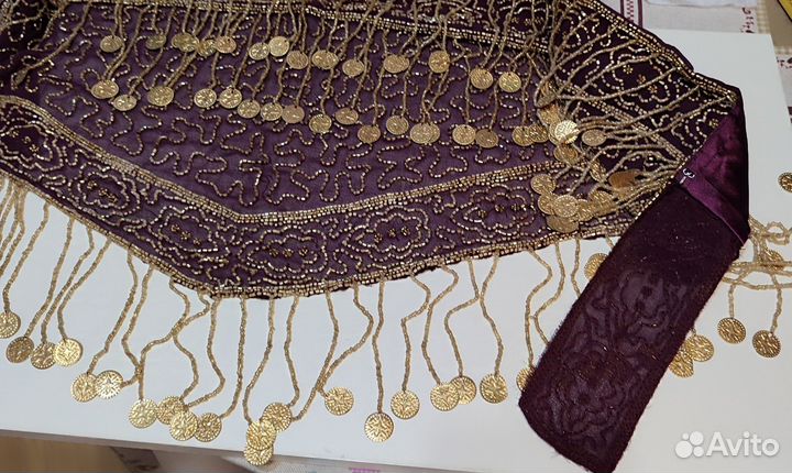 Пояс для восточных танцев с монетками