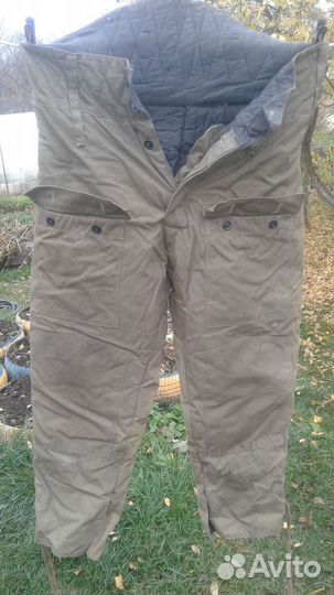 Ватные штаны с брезентовым верхом, не б/у