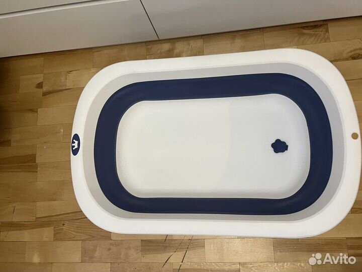 Детская ванночка складная, матрасик для купания