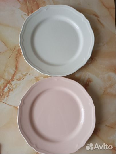 Тарелки Икея IKEA розовые