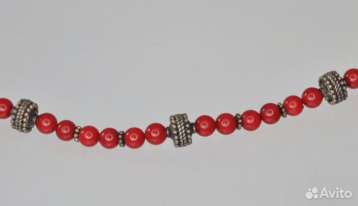 Колье серебро серебро 925 пробы Кораллы