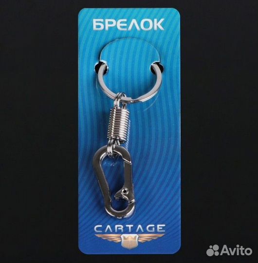 Брелок для ключей Cartage, зажим, серебро