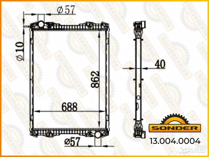Радиатор для автомобилей Скания 5