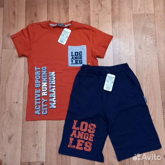 Костюм новый футболка и шорты р. 146